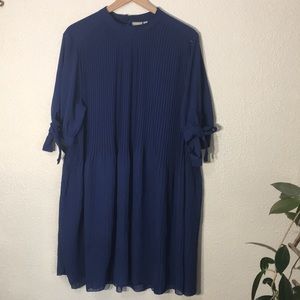 ASOS Dark Blue Smock Dress Shear Size 14